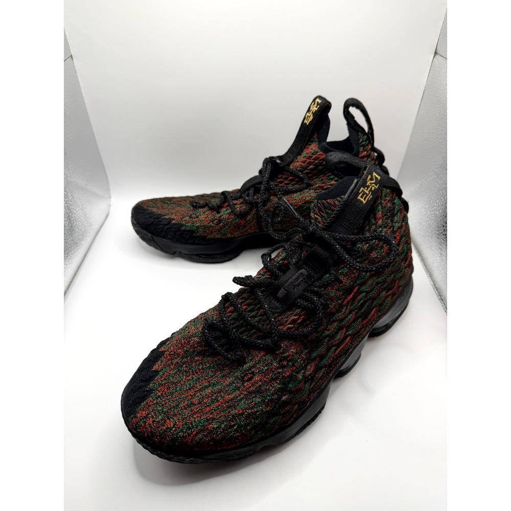 Nike LeBron 15‎ BHM 897650-900 Mens 10 Sneaker Multi Battleknit Basketball Shoes